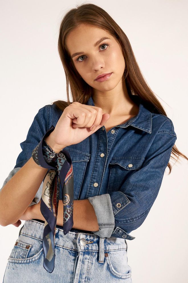 Axesoire Schal – Marineblau Großhandelskleidung 0