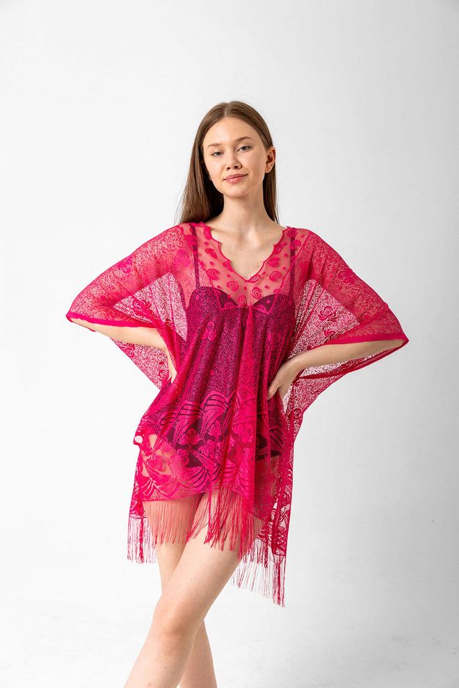 Axesoire Mesh Pareo Fuchsia Wholesale Clothing Casual