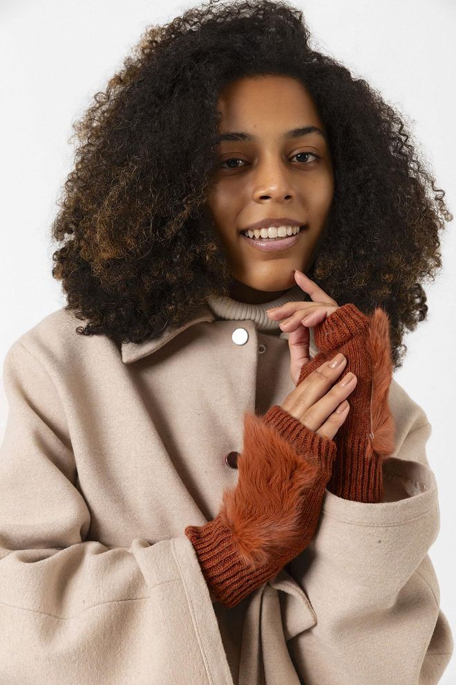 Axesoire Guantes Cortados De Lana De Ladrillo De Piel Ropa al por mayor 0