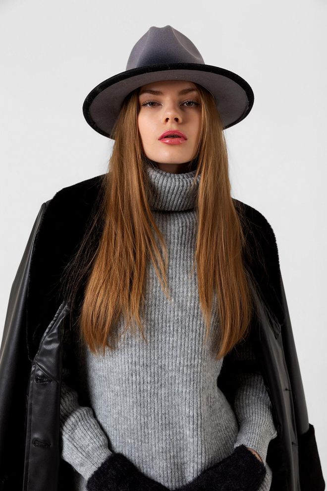 Axesoire Sombrero Fedora Degradado Gris Ropa al por mayor 0