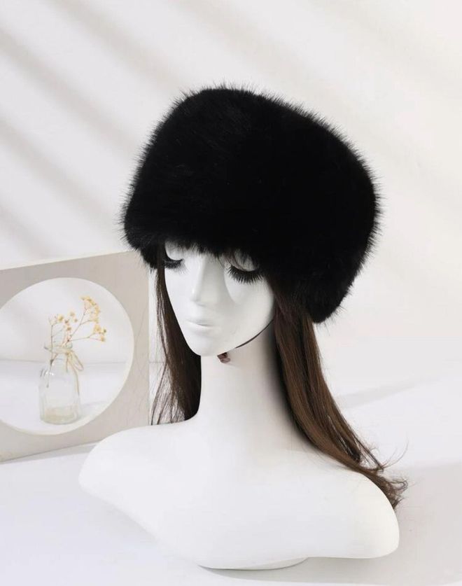 Axesoire Gorro Kalpak De Felpa Negro Ropa al por mayor 0