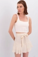 A wholesale clothing model wears bsl10219-mini-short-skirt, Turkish wholesale  of 