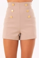 A wholesale clothing model wears bsl10314-buttoned-shorts, Turkish wholesale  of 