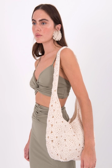 A wholesale clothing model wears  Knit Bag
, Turkish wholesale Bag of BSL
