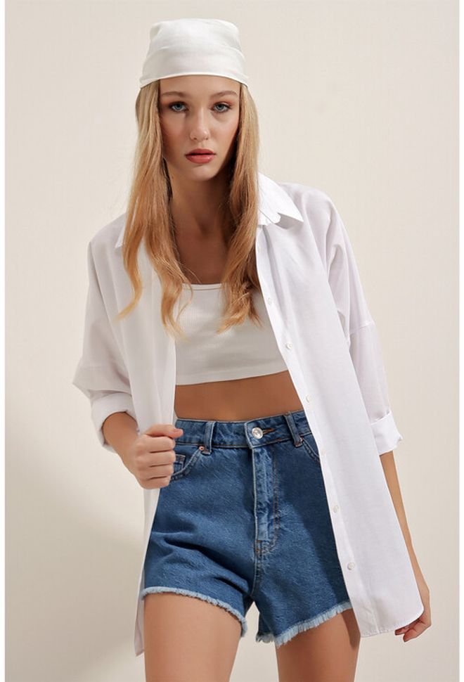 Ilia Shirt White Wholesale Clothing Cotton