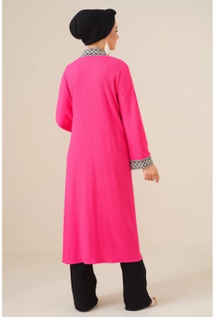 Hurtowa modelka nosi 16389 - Kimono - Fuchsia, turecka hurtownia Kimono firmy Bigdart