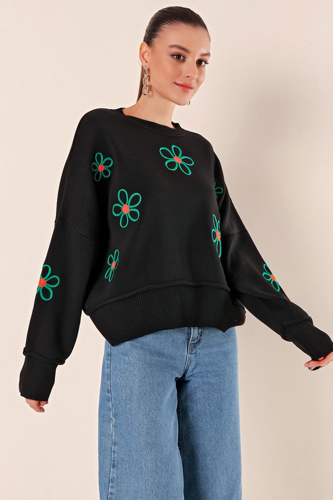 Bigdart Πουλόβερ Poncho Oversize Μαύρο Χονδρικό εμπόριο ενδυμάτων Casual