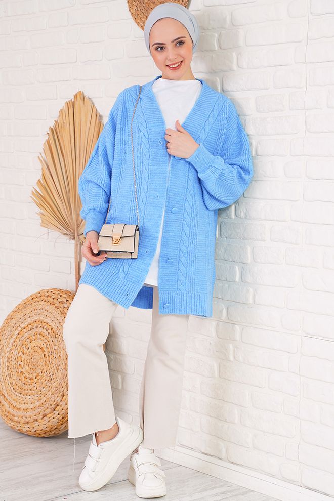 Bigdart Cárdigan De Punto Azul Ropa al por mayor Casual