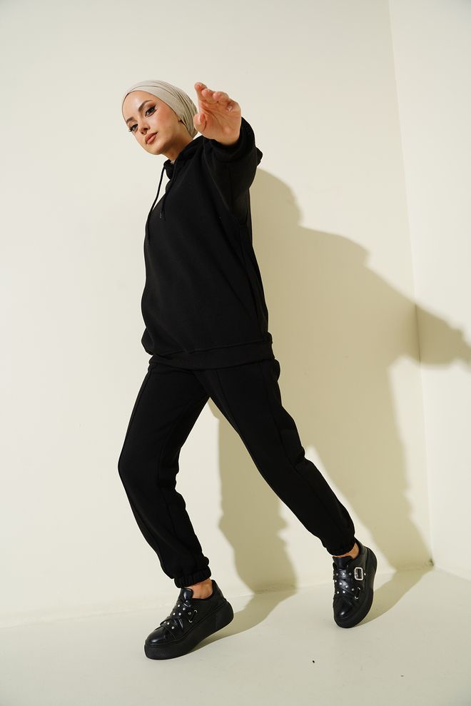 Bigdart Oversize Tracksuit Set Black Wholesale Clothing Gym