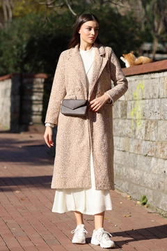Модел на дрехи на едро носи big10588-oversize-long-boucle-coat-9127, турски едро Палто на Bigdart