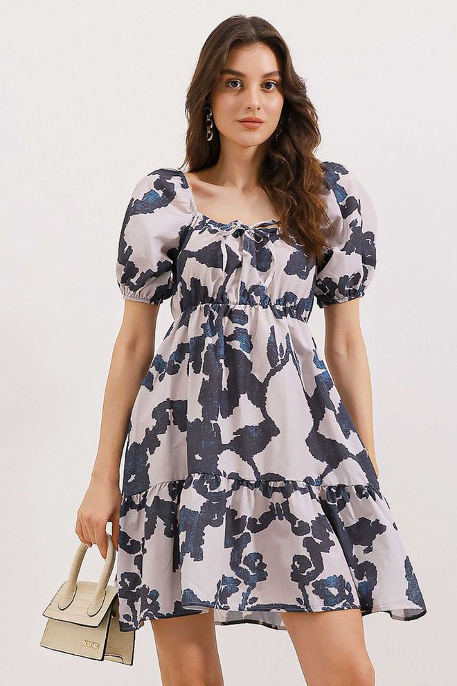 Bigdart Rozkloszowana sukienka popelinowa D. Czarny Hurtowa sprzedaż odzieży Casual