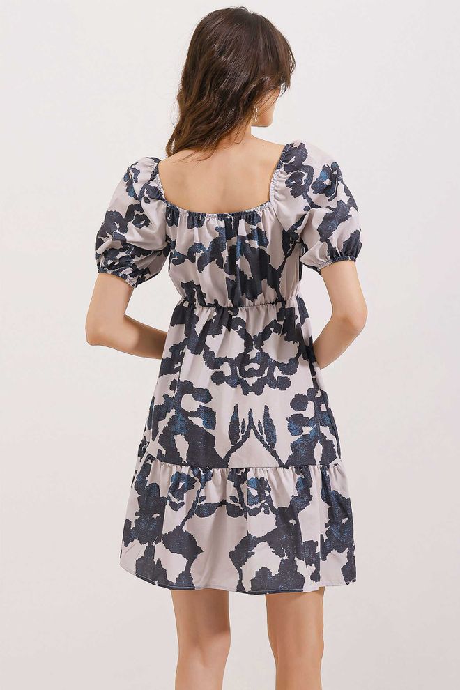 Bigdart Rozkloszowana sukienka popelinowa D. Czarny Hurtowa sprzedaż odzieży Wiosna