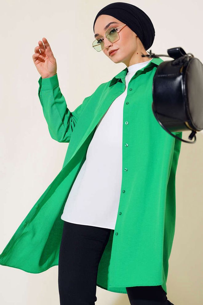 Bigdart Tunica hijab Verde Abbigliamento all'ingrosso Modesto