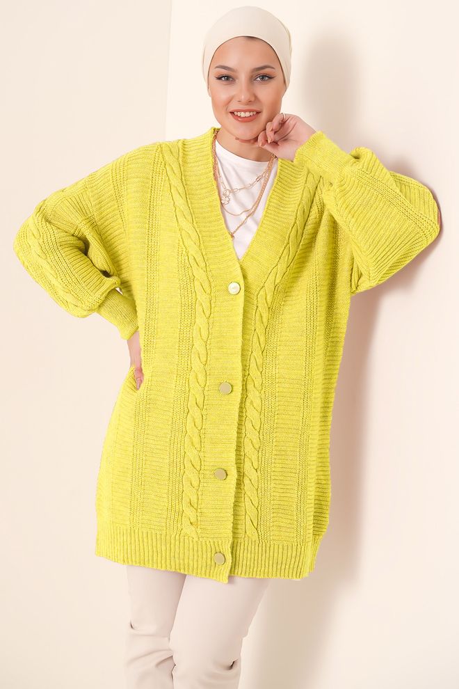 Bigdart Knitwear Cardigan Yellow Wholesale Clothing Casual