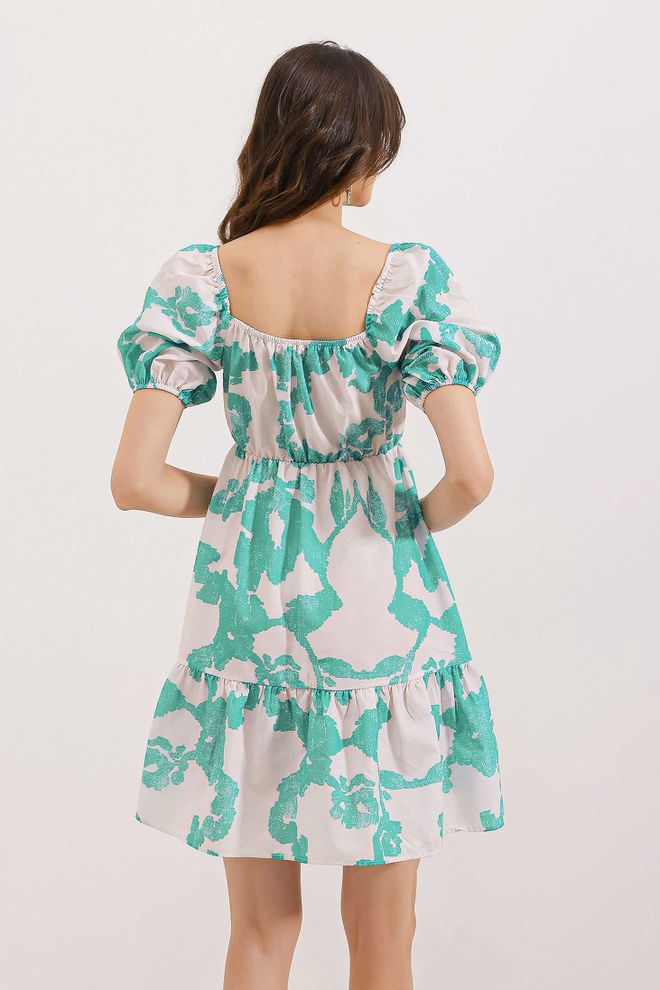 Bigdart Rozkloszowana Sukienka Popelinowa D. Miętowa Hurtowa sprzedaż odzieży 4