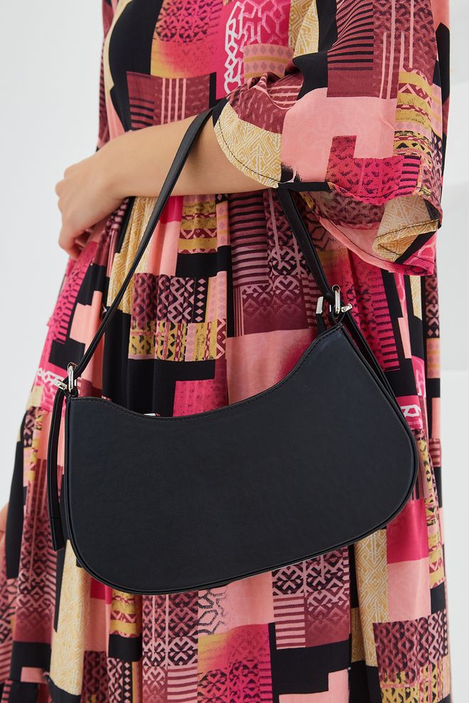 Bigdart Women's Black Plain Baguette Bag 010167 Wholesale Clothing 1