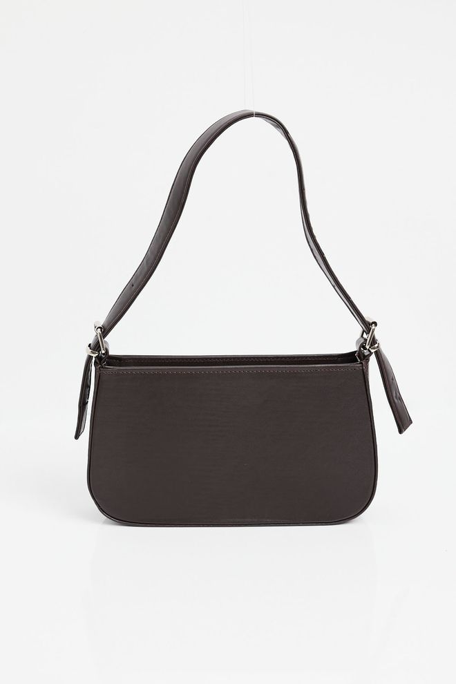 Bigdart Plain Baguette Shoulder Bag Brown Wholesale Clothing 3