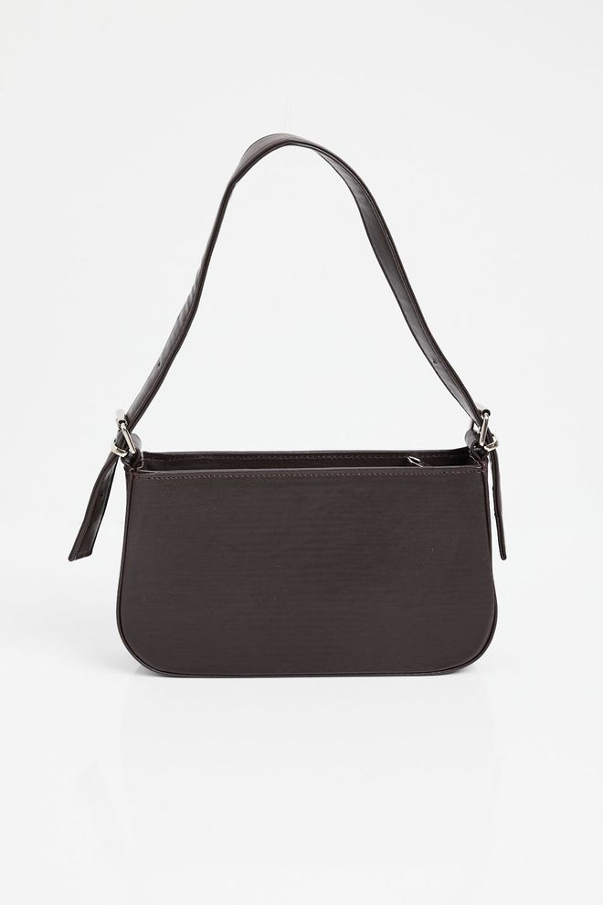 Bigdart Plain Baguette Shoulder Bag Brown Wholesale Clothing 1