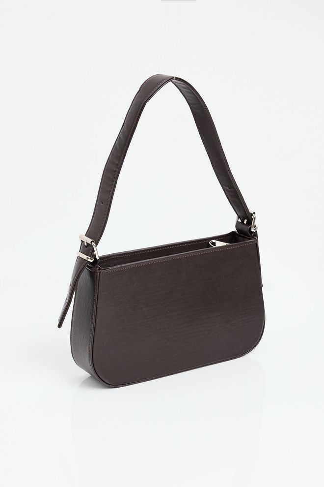 Bigdart Plain Baguette Shoulder Bag Brown Wholesale Clothing 2