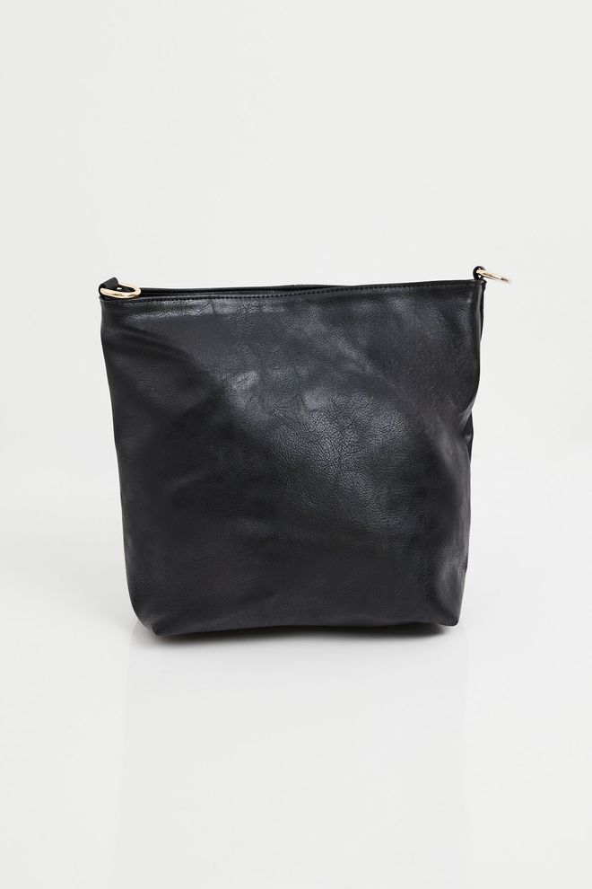 Bigdart Faux Leather Shoulder Bag Black Wholesale Clothing 3