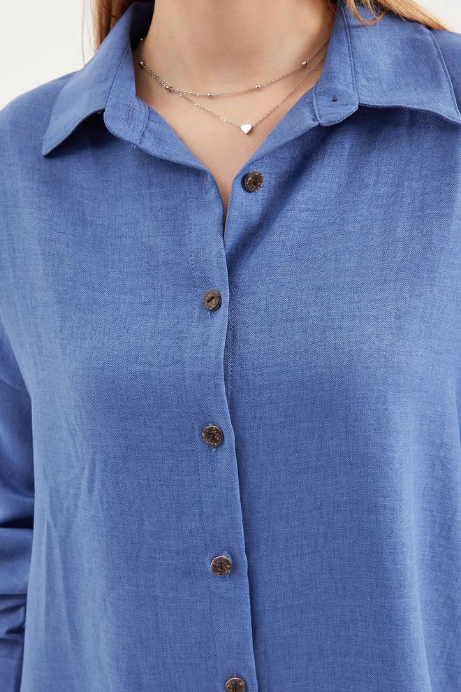 Bigdart Linen Two Piece Suit D. Indigo Wholesale Clothing Boho