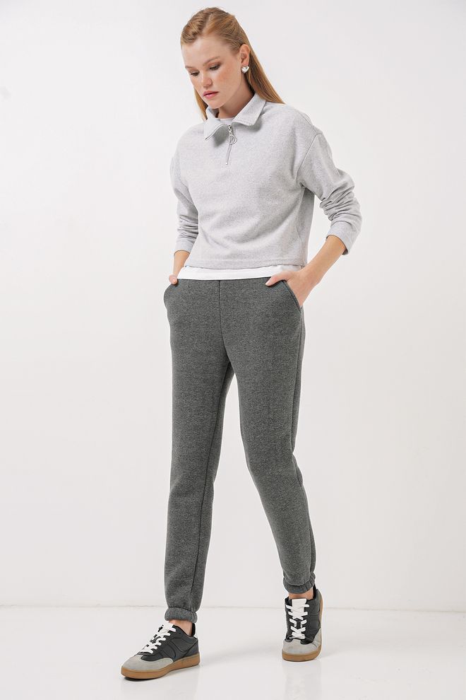 Bigdart Three Thread Sweatpants Anthracite Wholesale Clothing Spring