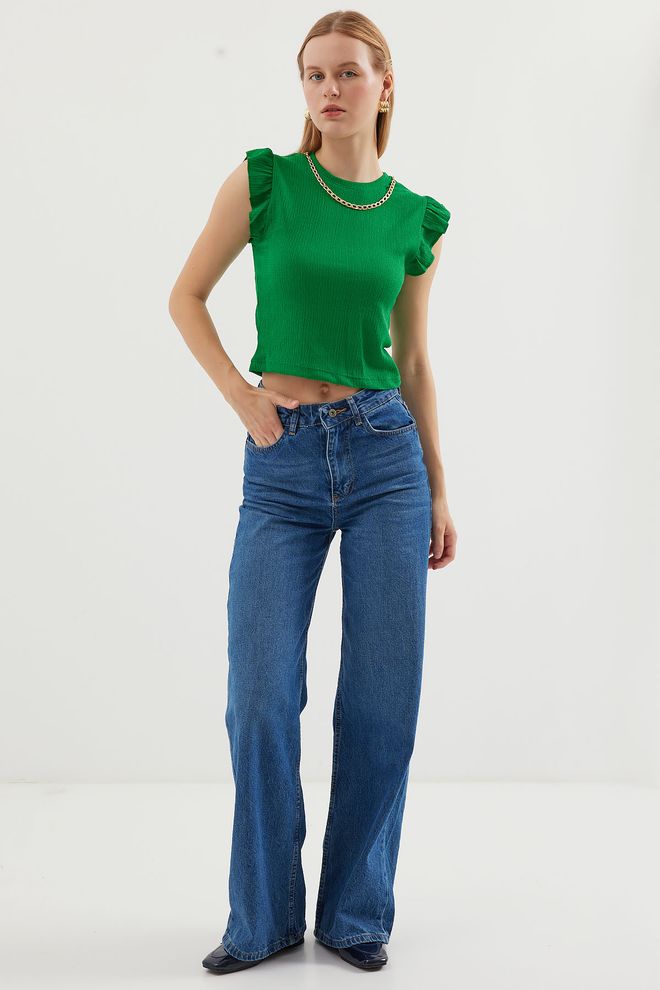 Bigdart Blusa Verde Abbigliamento all'ingrosso Poliestere