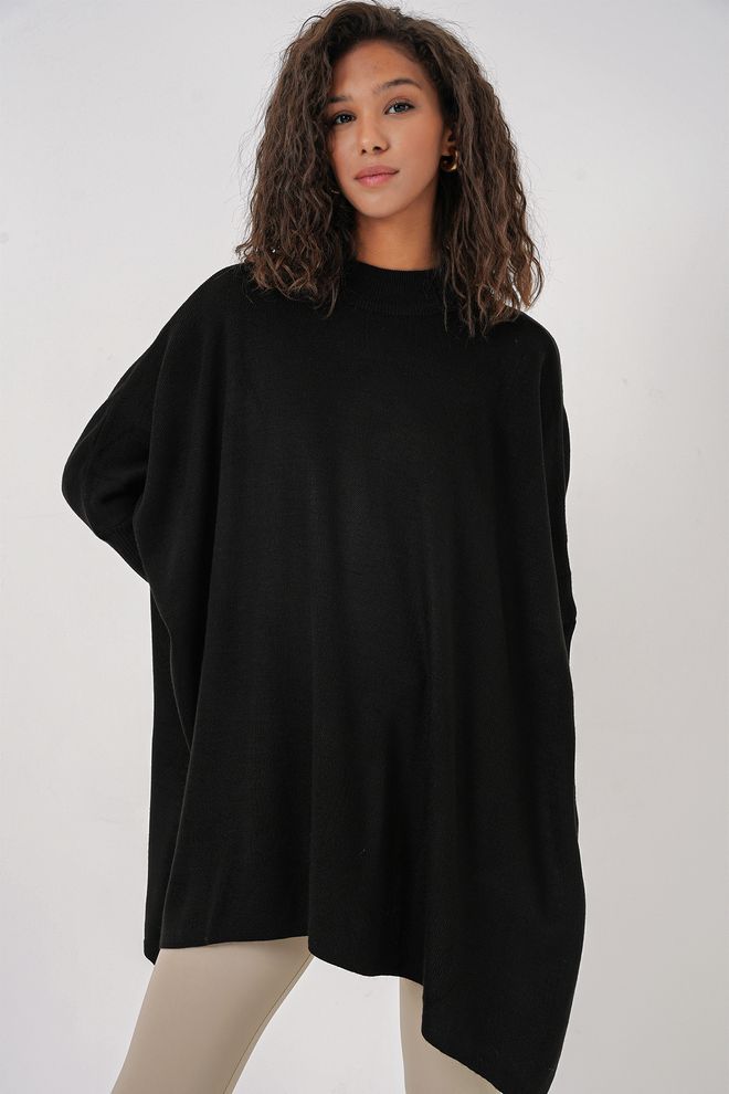 Bigdart Jersey Poncho Negro Ropa al por mayor 4