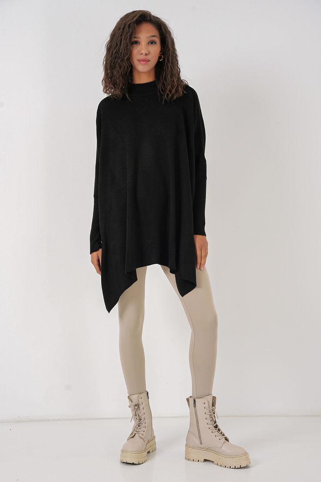 Bigdart Jersey Poncho Negro Ropa al por mayor Acrílico