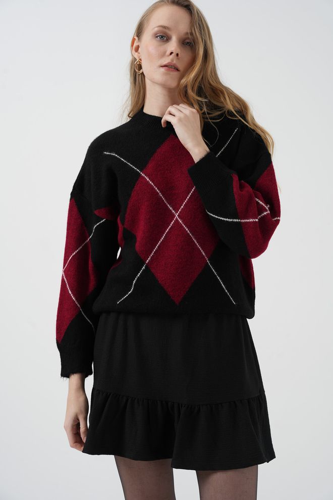 Bigdart Minigonna lavorata a maglia Nera Abbigliamento all'ingrosso Casuale