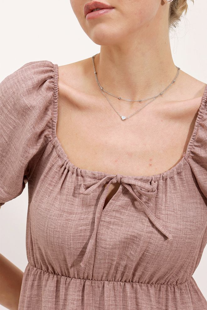 Bigdart Rozkloszowana Sukienka Popelinowa Dusty Rose Hurtowa sprzedaż odzieży Urodziny