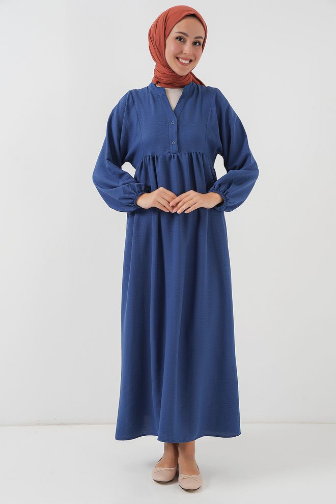 Bigdart Robe Longue Hijab 2525 Indigo Vêtements en gros Décontracté