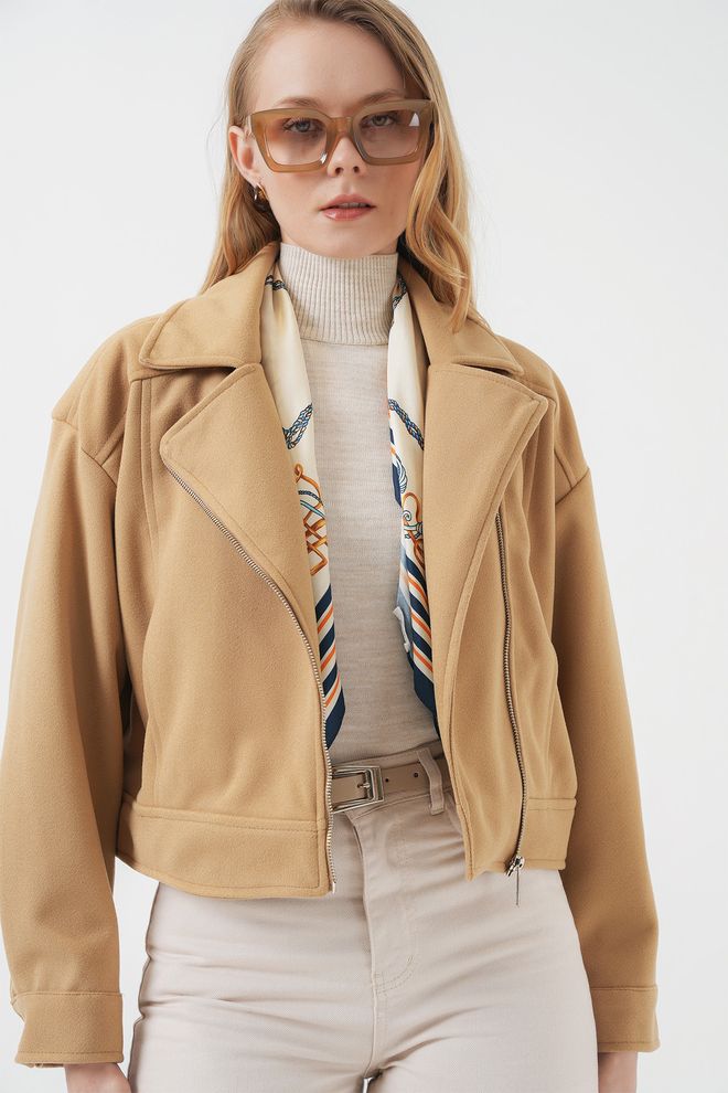 Bigdart Kurze Kaschmirjacke Für Damen Biscuit Großhandelskleidung Lässig