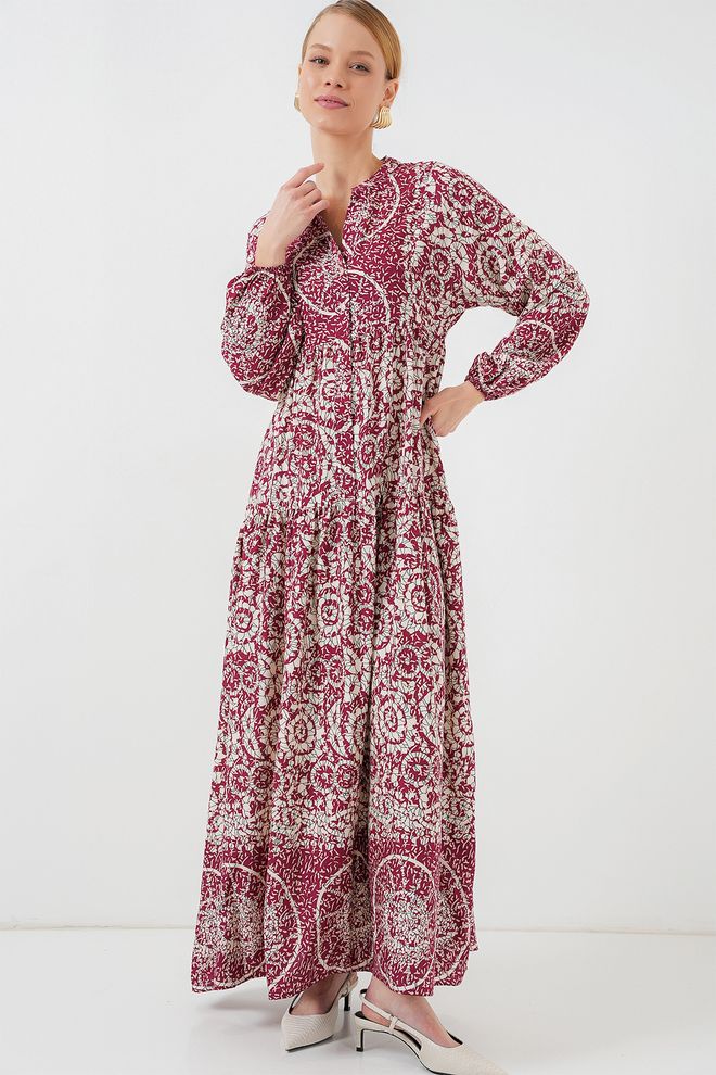 Bigdart Burkini Haljina Sa Autentičnim Uzorkom E. Fuchsia Велепродаја одеће Јесен/јесен