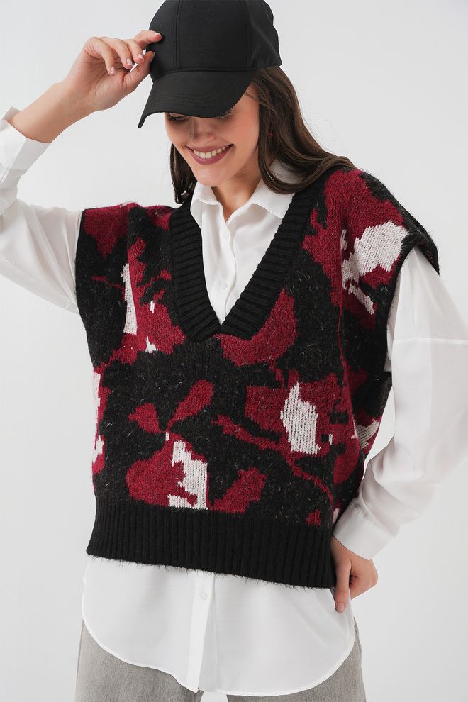 Bigdart Women's Oversize Knitwear Sweater Black Wholesale Clothing Casual