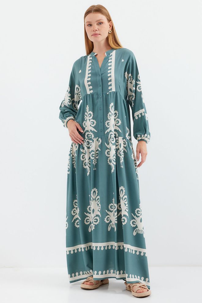 Bigdart Burkini Haljina Sa Autentičnim Uzorkom F.mint Велепродаја одеће Вискоза
