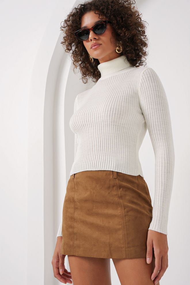 Bigdart Turtleneck Sweater White Wholesale Clothing 0