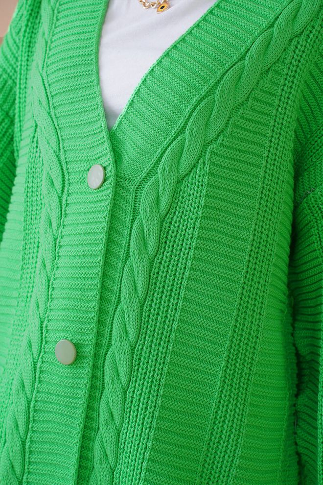 Bigdart Трикотажный Кардиган В Стиле Хиджаб Зеленый Оптовая продажа одежды День рождения