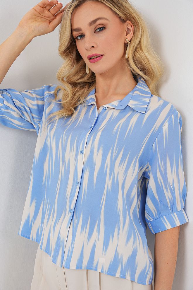 Bigdart Camicia Blu Casual Elegante Formale Abbigliamento all'ingrosso Lavoro