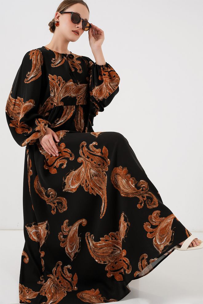 Bigdart Rochie Babydoll Neagră Elegantă Cu Mâneci Tip Balon Îmbrăcăminte cu ridicata 1