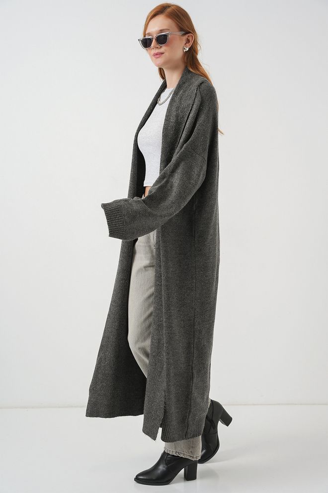 Bigdart Rebeca Gris Con Ajuste Sobredimensionado Y Cuello Chal Ropa al por mayor Otoño