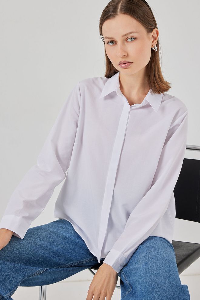 Bigdart Chemise Blanche Élégante Formelle Décontractée Vêtements en gros Décontracté