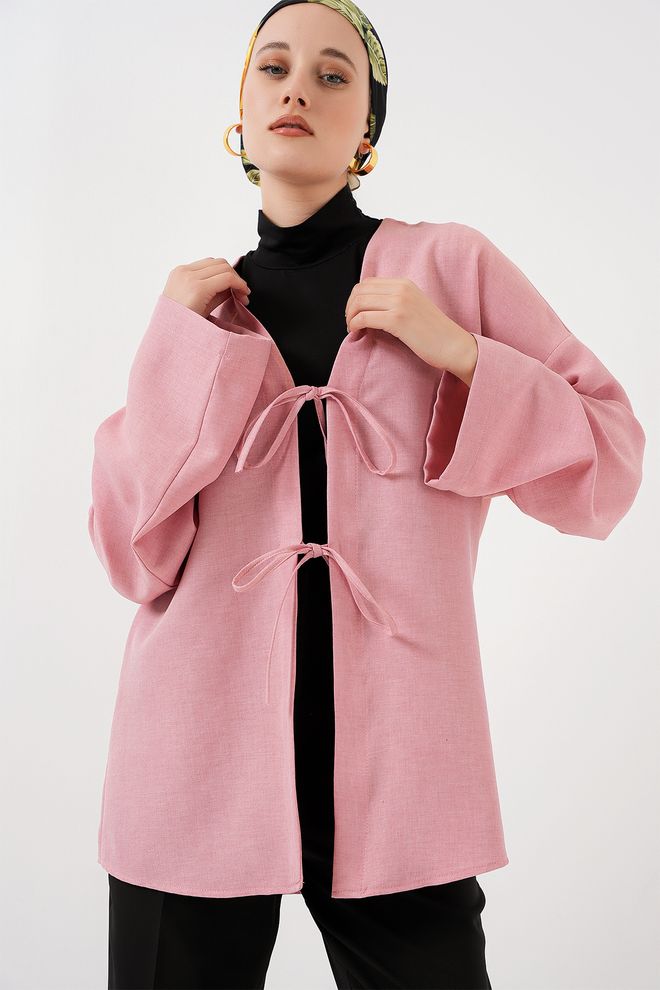 Bigdart Ružičasto Kimono Sa Skromnim Ležernim I Elegantnim Stilom Veleprodaja odjeće Skroman
