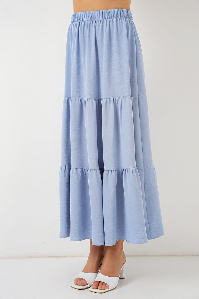 Bigdart Ayrobin Long Skirt 8048 Blue Wholesale Clothing 1