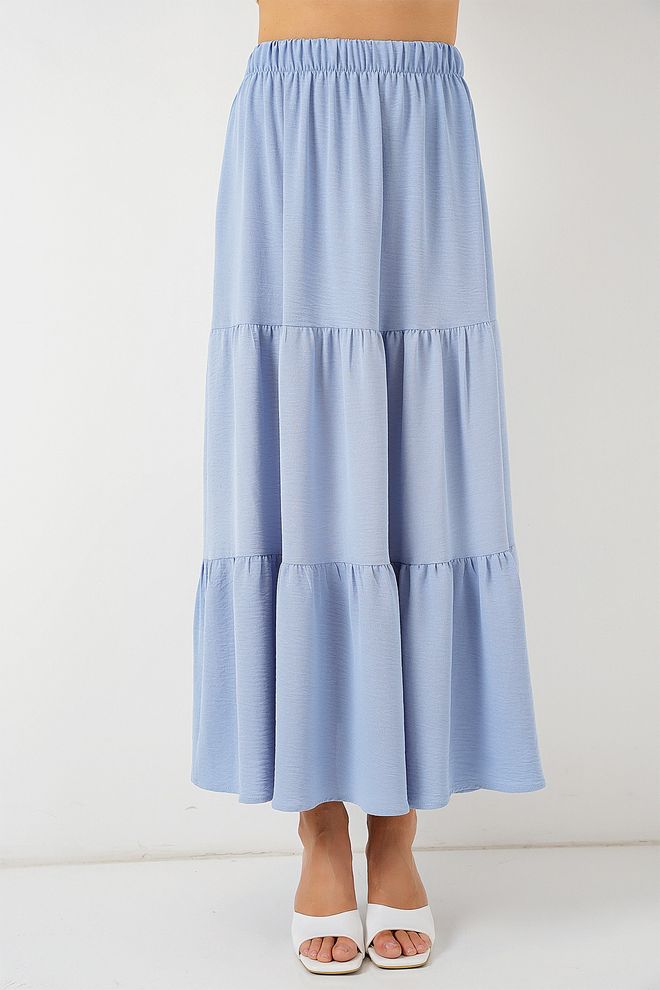 Bigdart Ayrobin Long Skirt 8048 Blue Wholesale Clothing 3