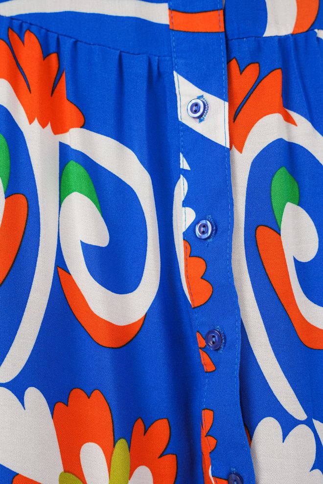 Bigdart Niebieska Boho Sukienka Shift Z Kwiatowymi I Geometrycznymi Wzorami Hurtowa sprzedaż odzieży Casual