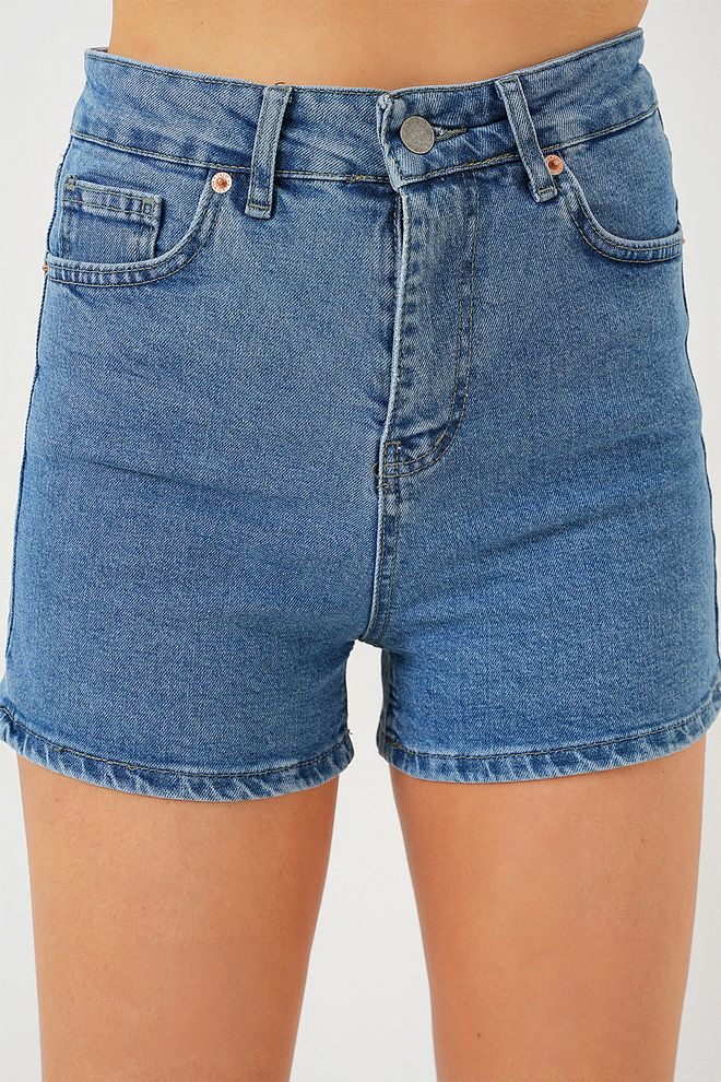 Bigdart Blue Casual Vintage Bermuda Shorts High Waist Wholesale Clothing Vintage