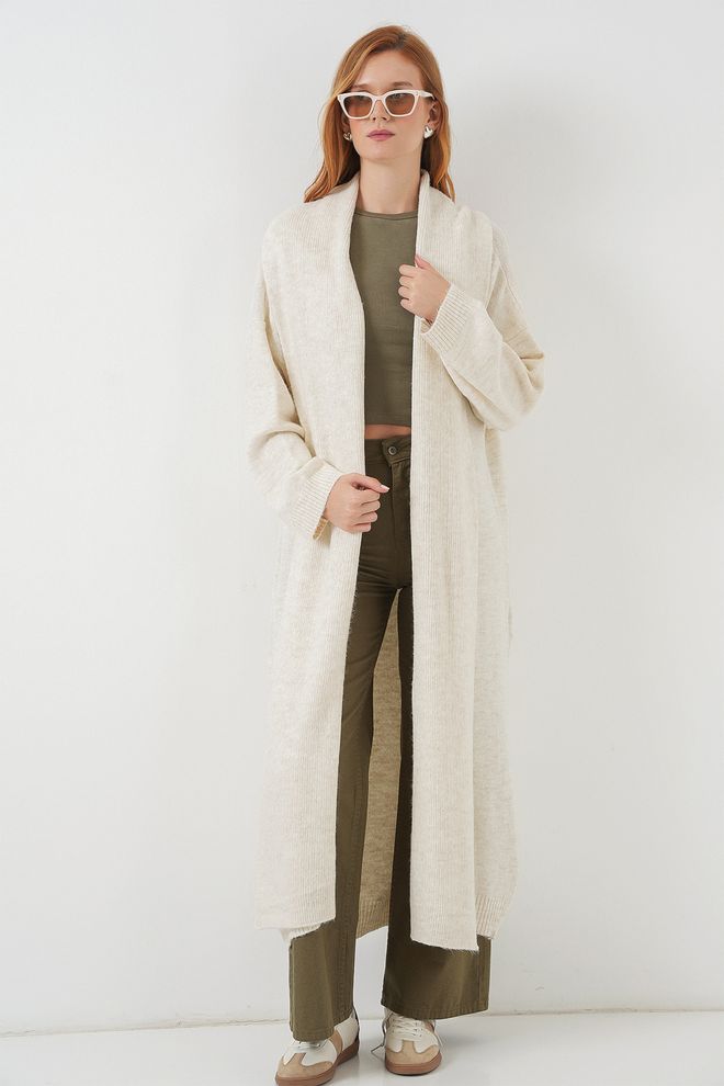 Bigdart Μπεζ Κάζουαλ Ζακέτα Oversized Χονδρικό εμπόριο ενδυμάτων Σαλόνι