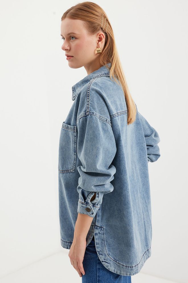 Bigdart Plava Oversized Casual Gornja Majica Jakna Veleprodaja odjeće Ležerni