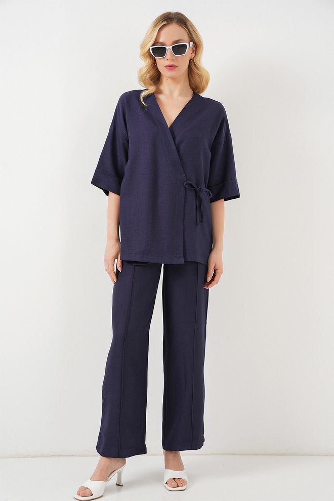 Bigdart Fato Azul marinho Casual Elegante Palazzo Roupas por atacado Modesto